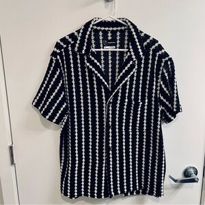 Original Use Crochet Knit Resort Shirt